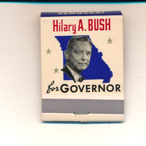 1964 Hillary Bush for governor Missouri MO complete match book