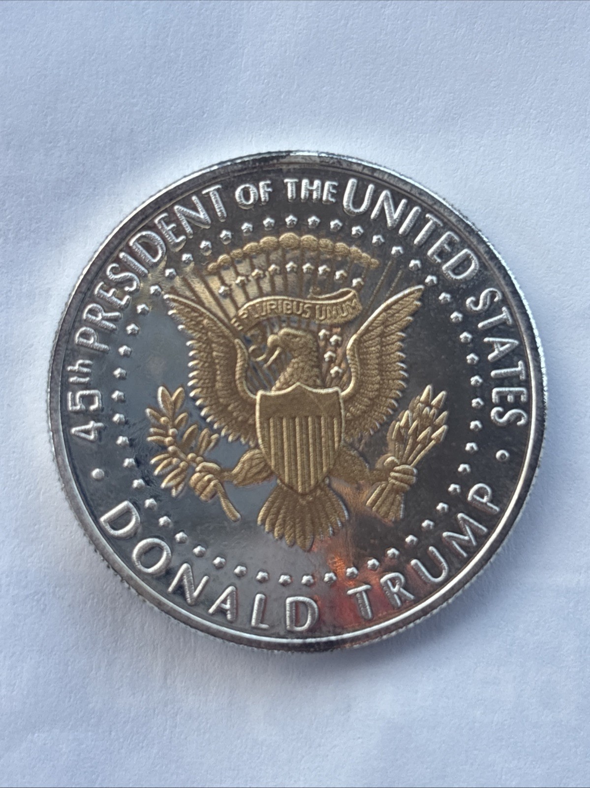 DONALD TRUMP 2020 SILVER GOLD PLATED RARE COIN 45th PRESIDENT KEEP AMERICA GREAT