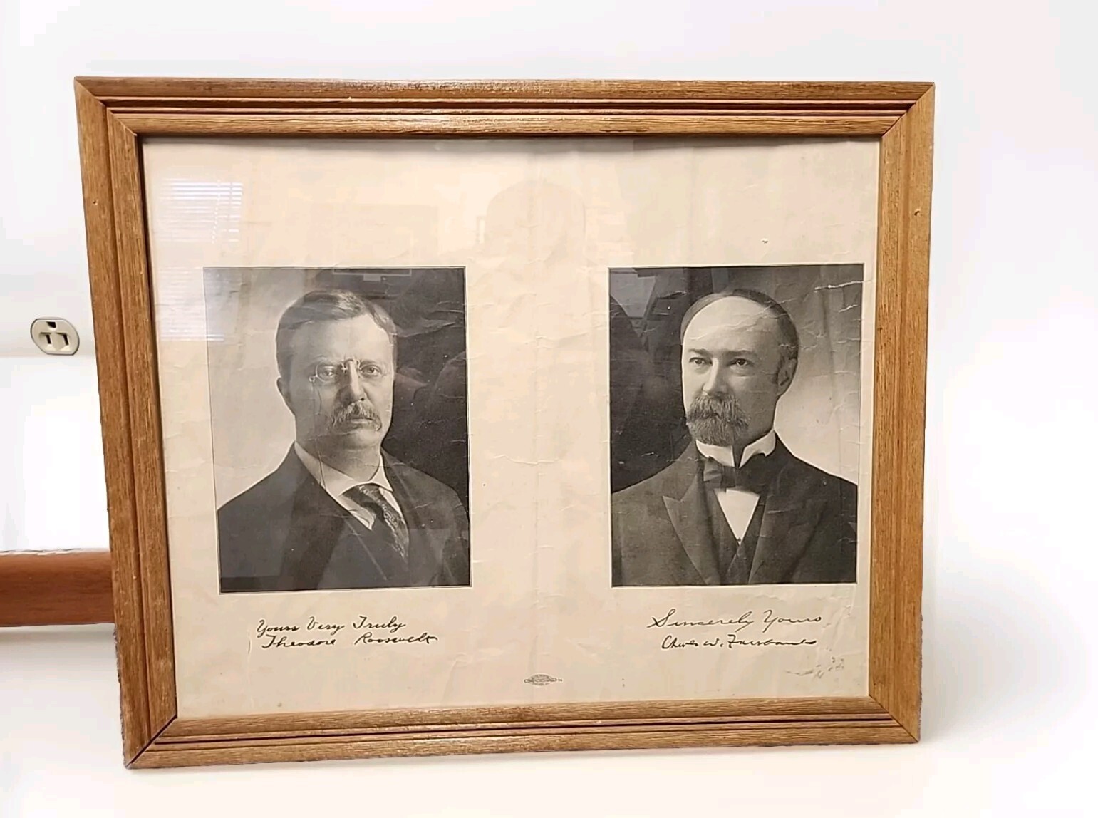 Framed 1904 Teddy Roosevelt & Charles Fairbanks Presidential Campaign Poster
