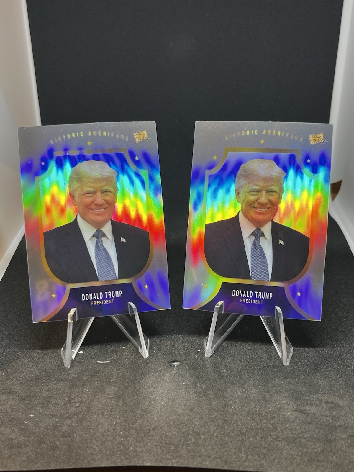 Donald Trump 2023 PIECES OF THE PAST Historical Premium Edition # 44 2 card lot