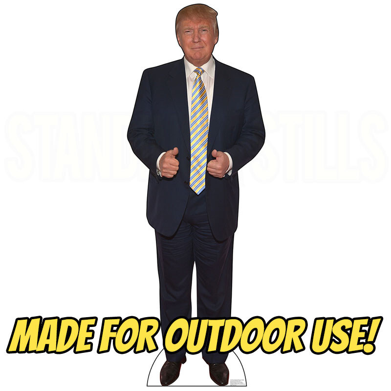 PRESIDENT DONALD TRUMP Lifesize Plastic OUTDOOR YARD SIGN Standee Standup MAGA