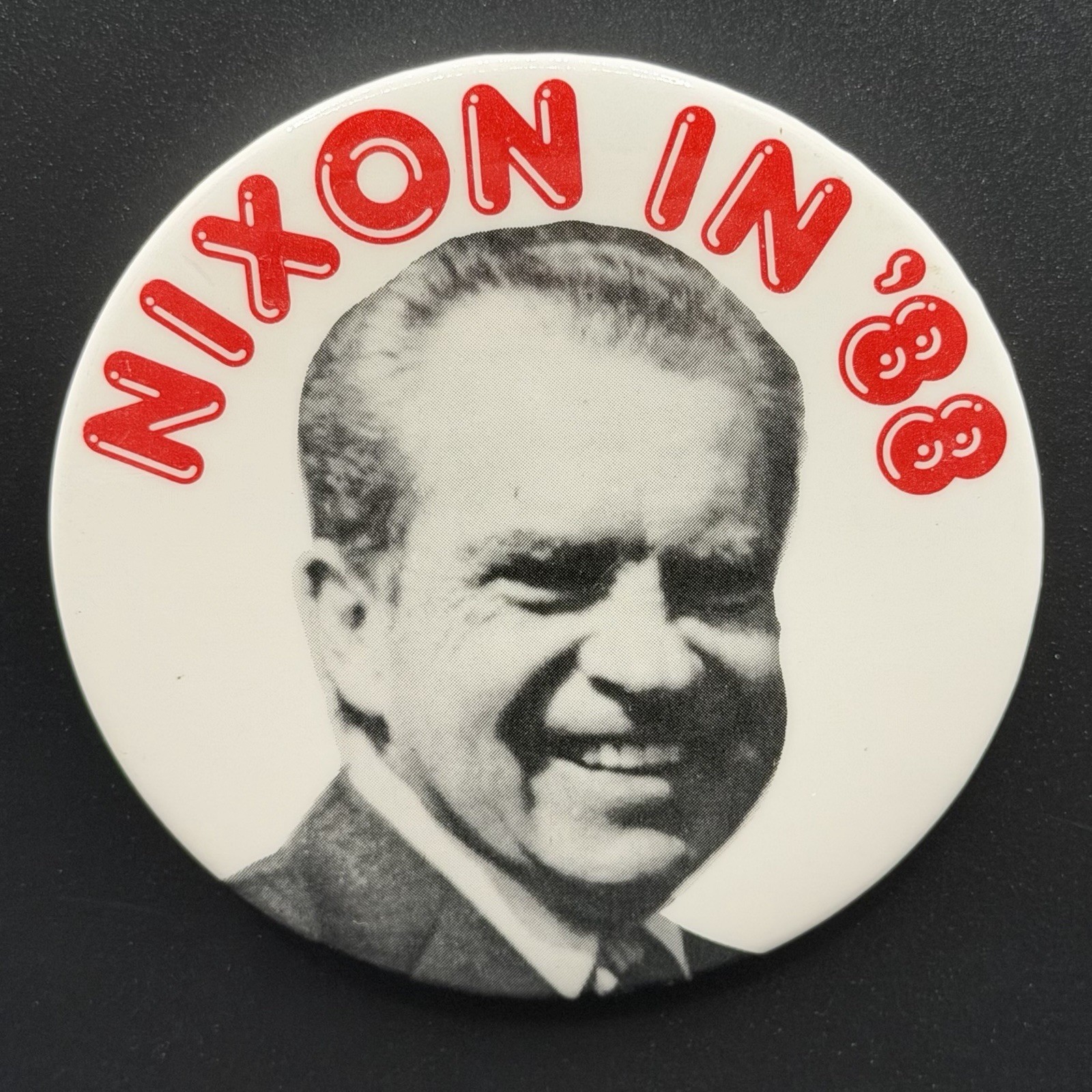 Vintage Nixon in 88 Satirical Political Pinback Button N.G. Slater AFL-CIO 64