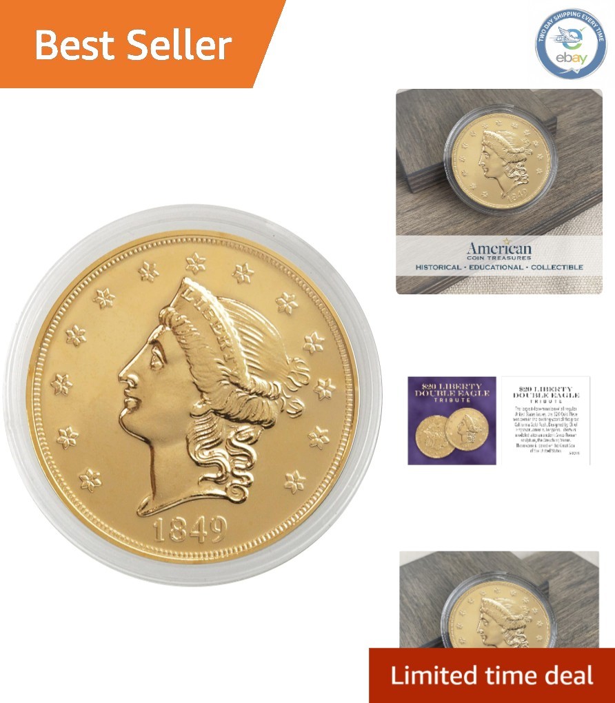 Historic 1849 P Liberty $20 Double Eagle Tribute – Museum-Quality Display Piece