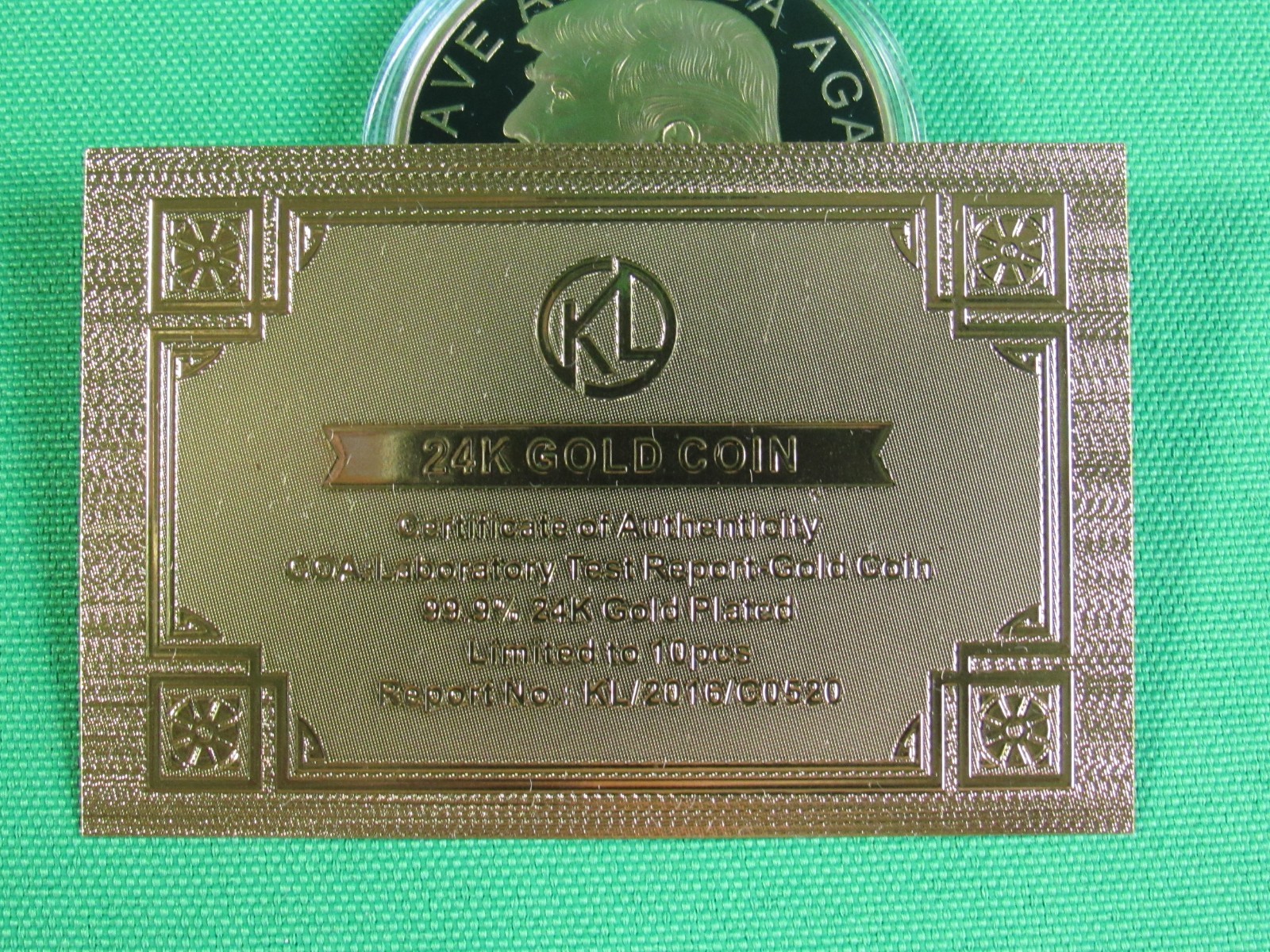 Trump 2024 24K Coin – “Save America Again” (Gold) (KL/2016/60520)