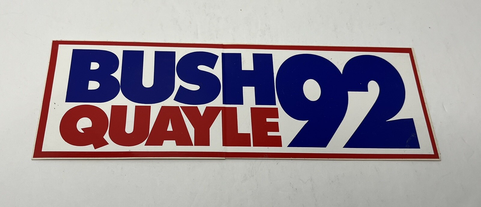 Vintage 1992 Bush Quayle For President Bumper Sticker