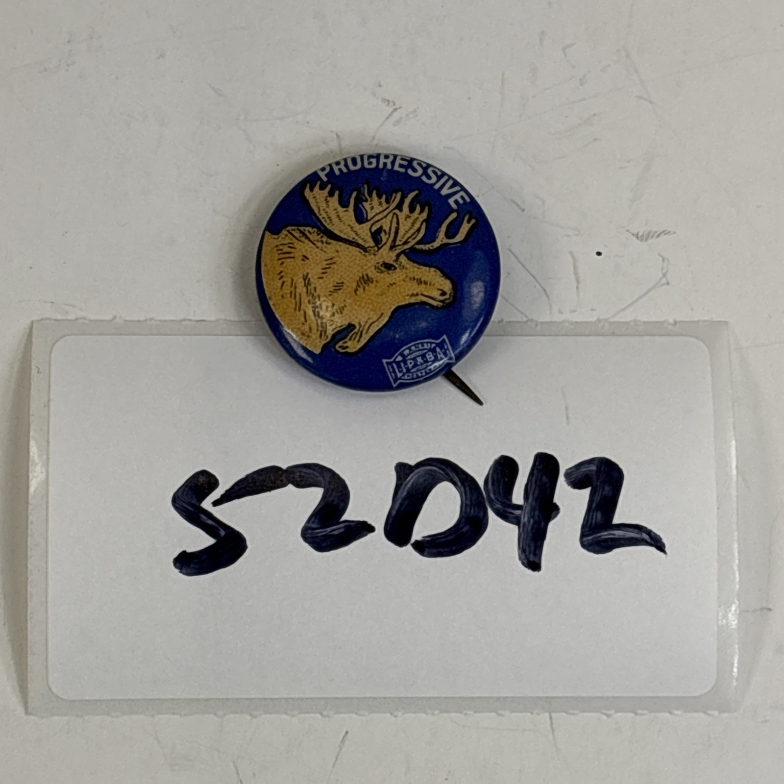 Progressive Bull Moose Party Theodore Roosevelt Button Pin-back 52D42