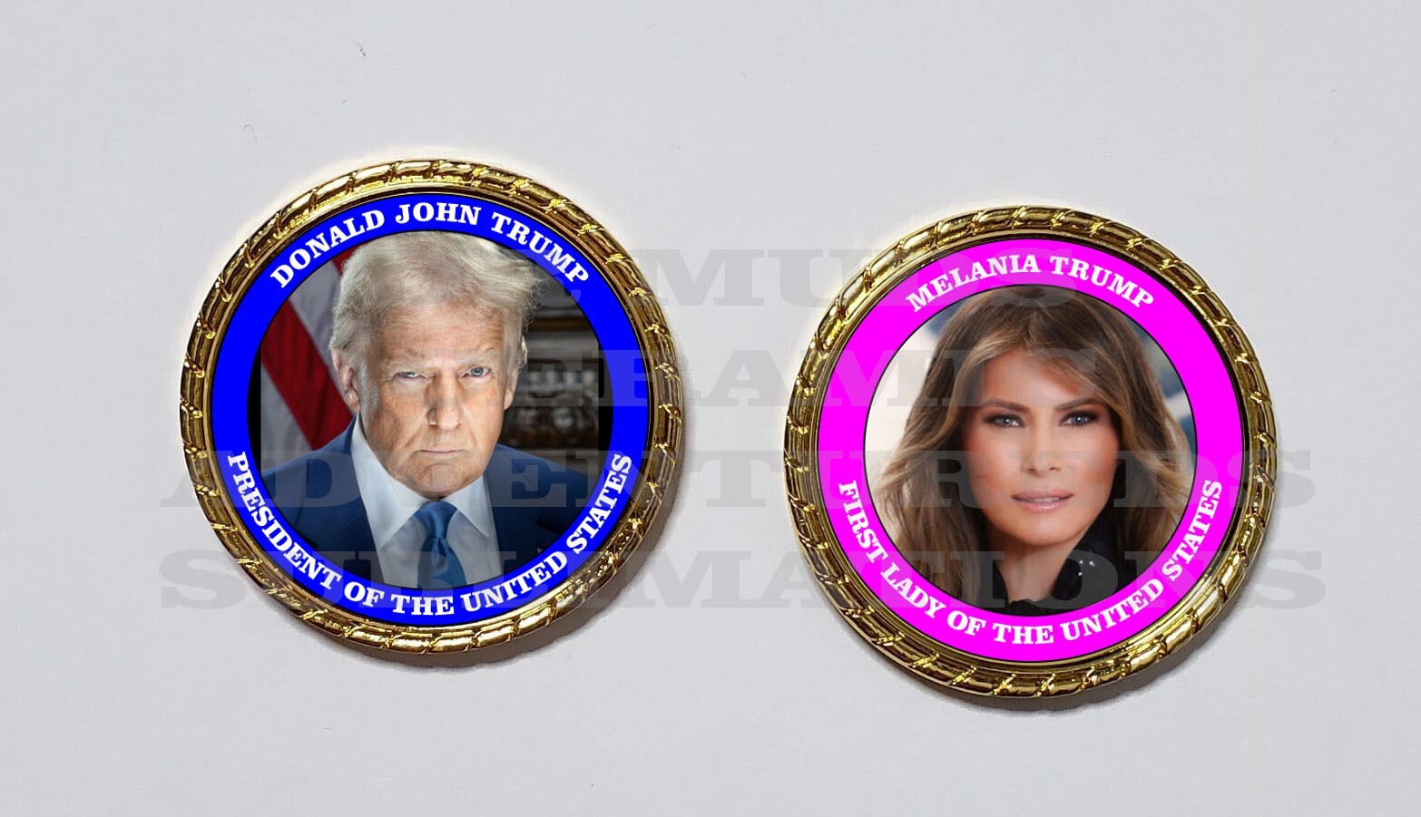 President Donald Trump and First Lady Melania Trump novelty coin
