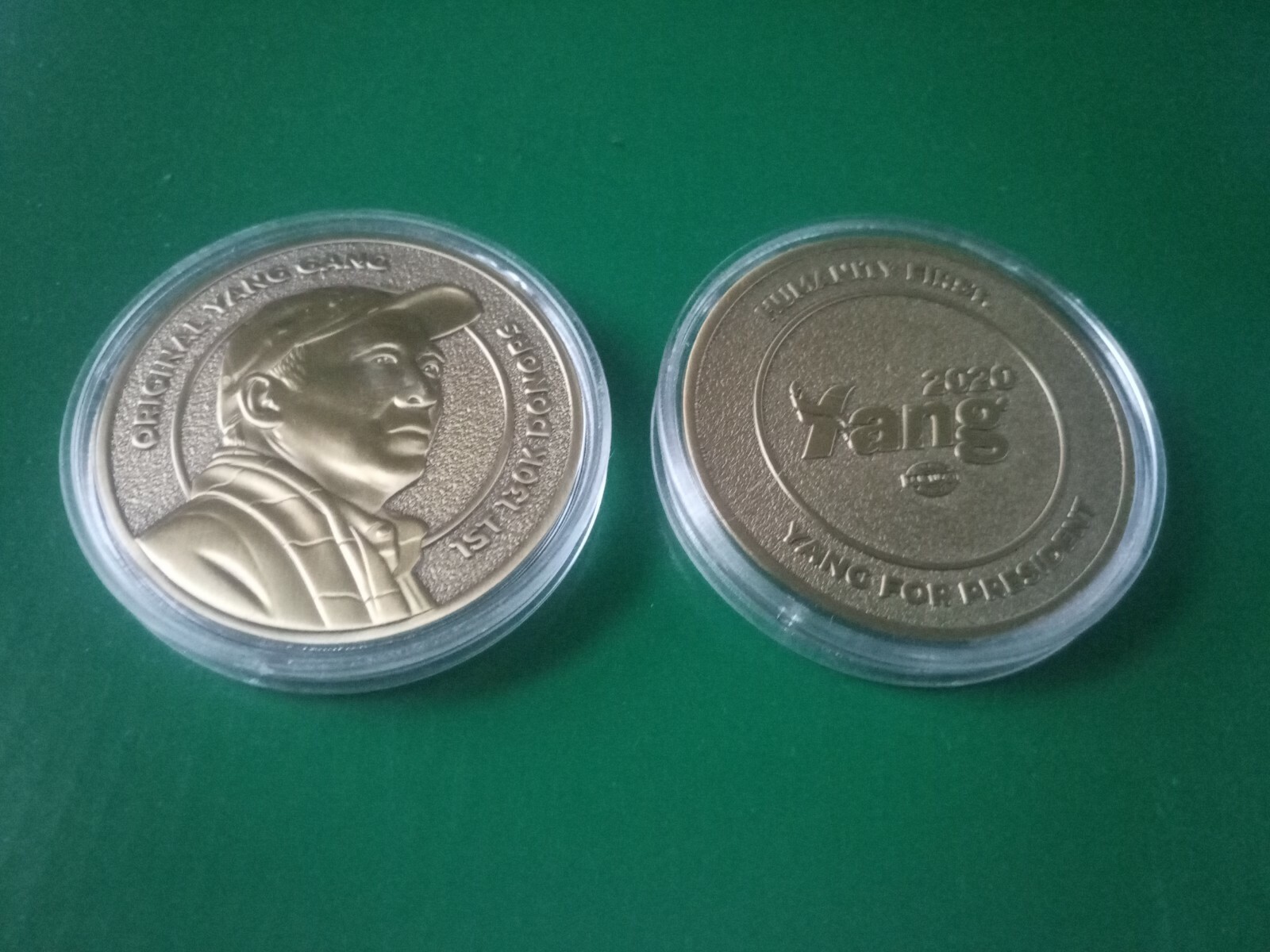New Original Andrew Yang Commemorative Coin Yang Gang Humanity First Yang2020!