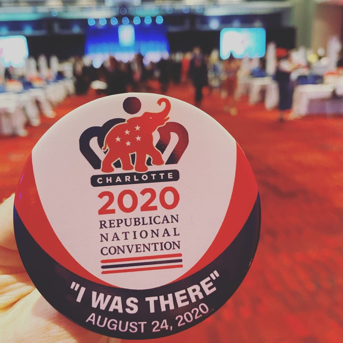 2020 Republican National Convention Donald Trump 3″ Button “I was there” Pin