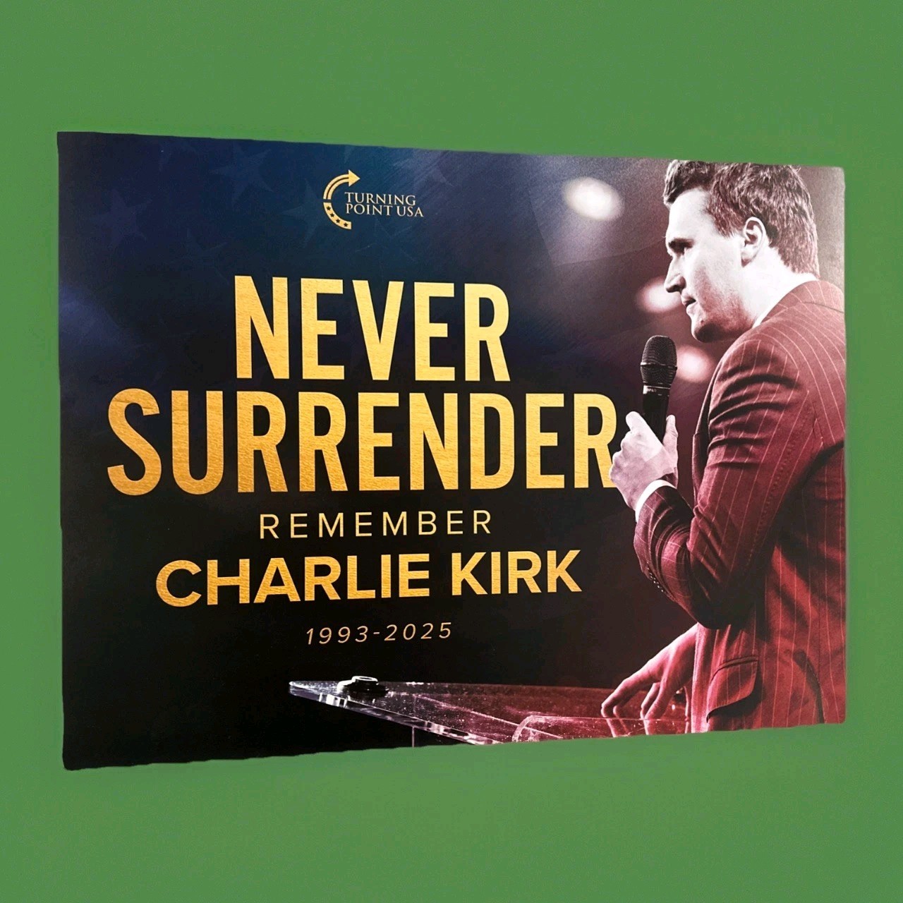 Charlie Kirk Rare Funeral Memorial Authentic Statefarm Stadium Poster New Large