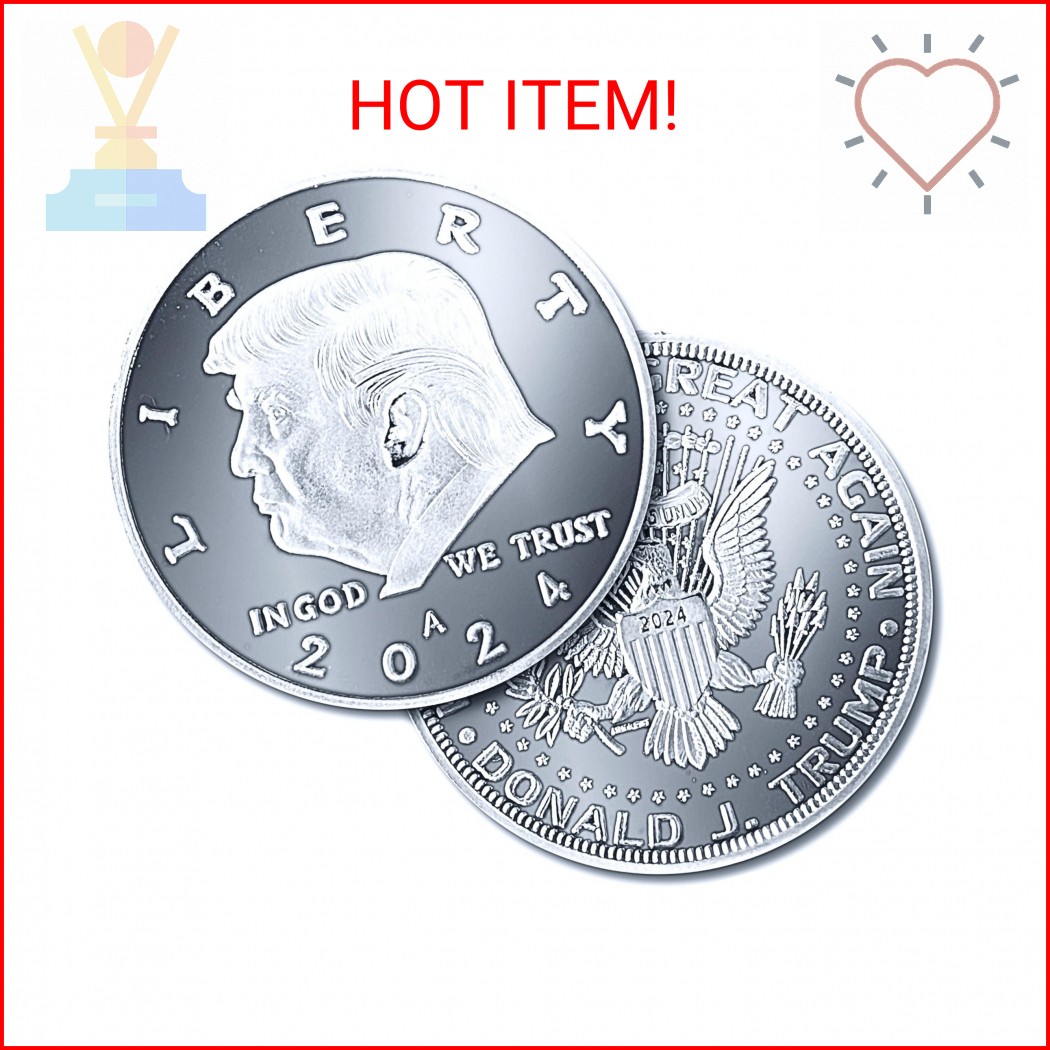 Aizics Mint Donald Trump Silver Coin 2024 with Certificate of Authenticity, Pres