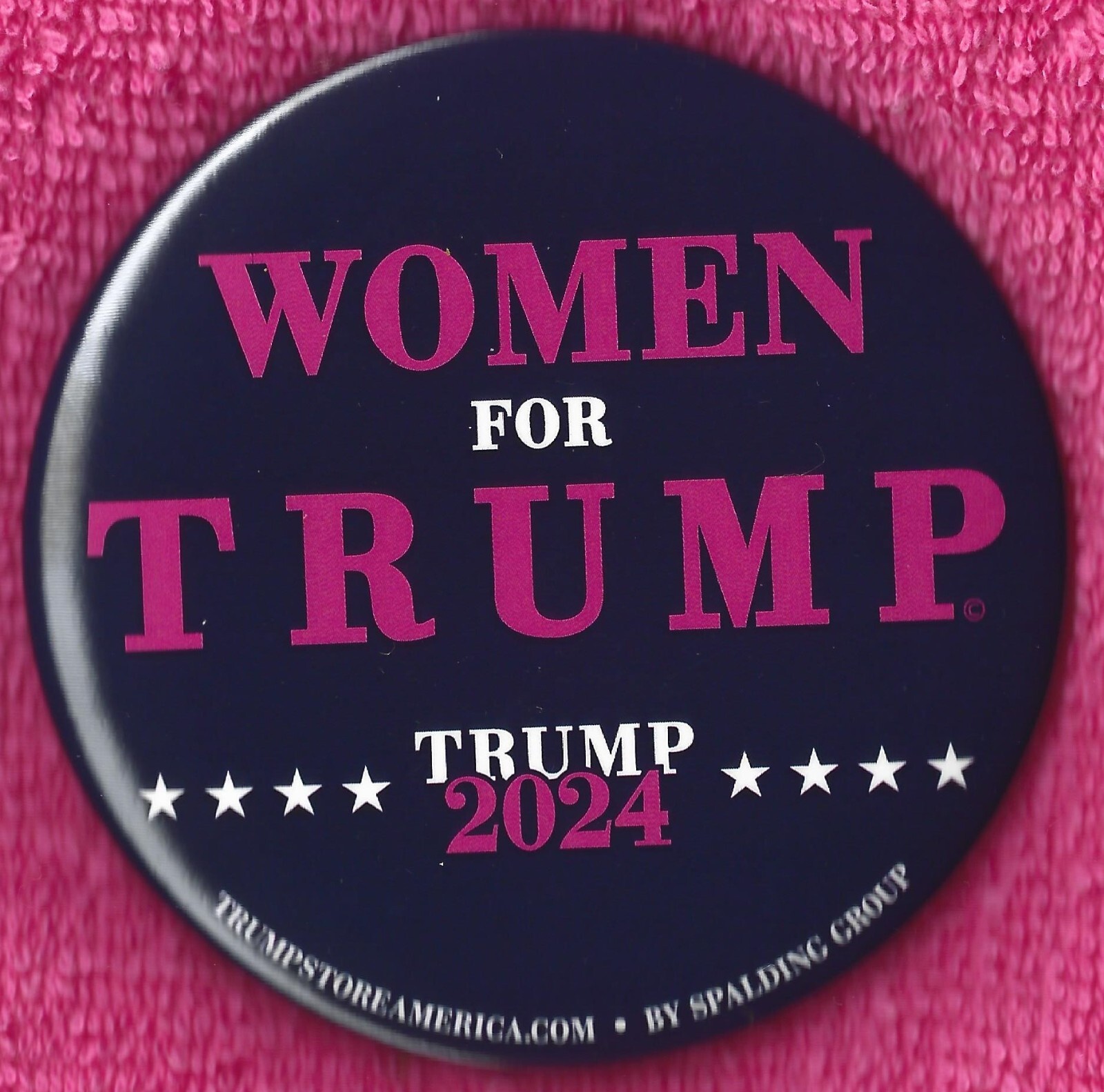 2024 Donald Trump – 3″ / “Women” Presidential Campaign Button(Pin30)