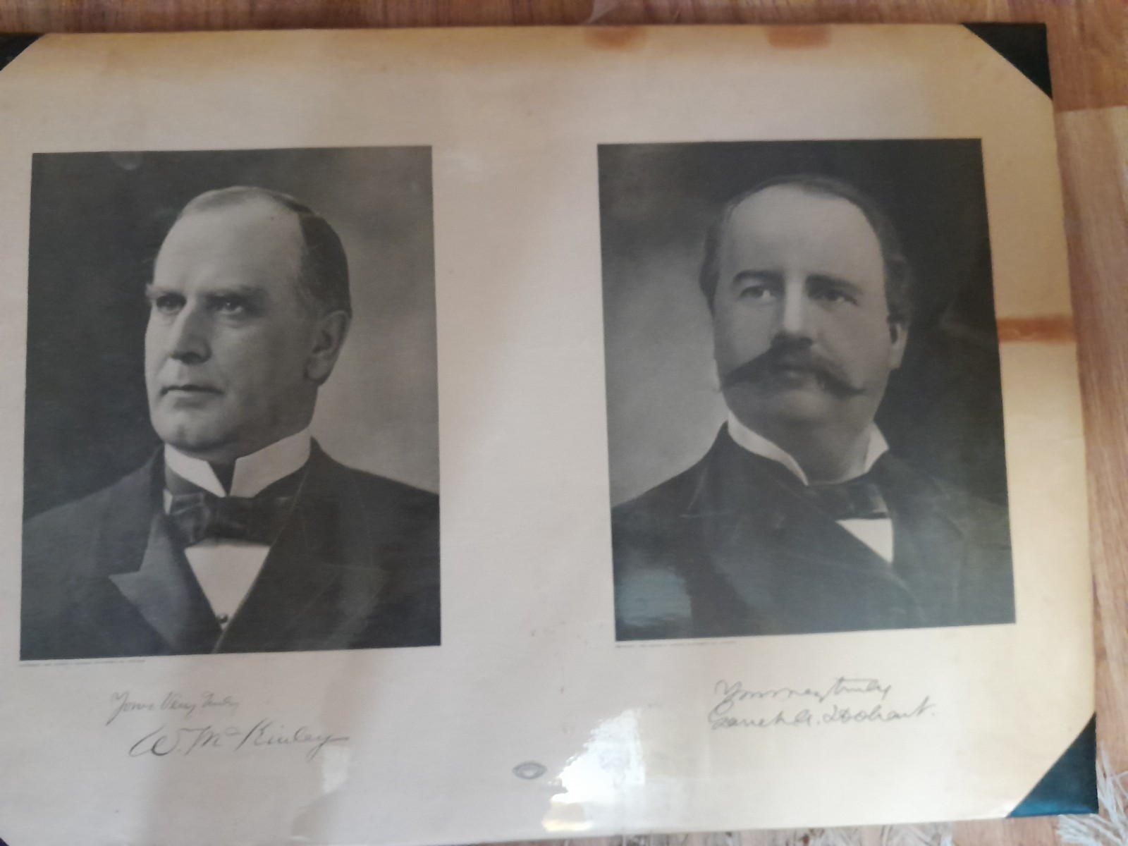 William McKinley and Garret Hobart 1896 Presidential Campaign Signed Print