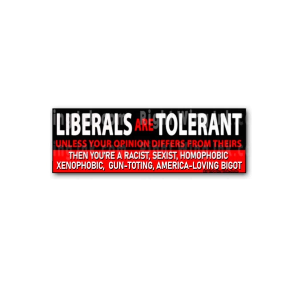 Liberals are Tolerant Unless Funny Stickers Anti Joe Biden Decals 2 PK 9″ wide