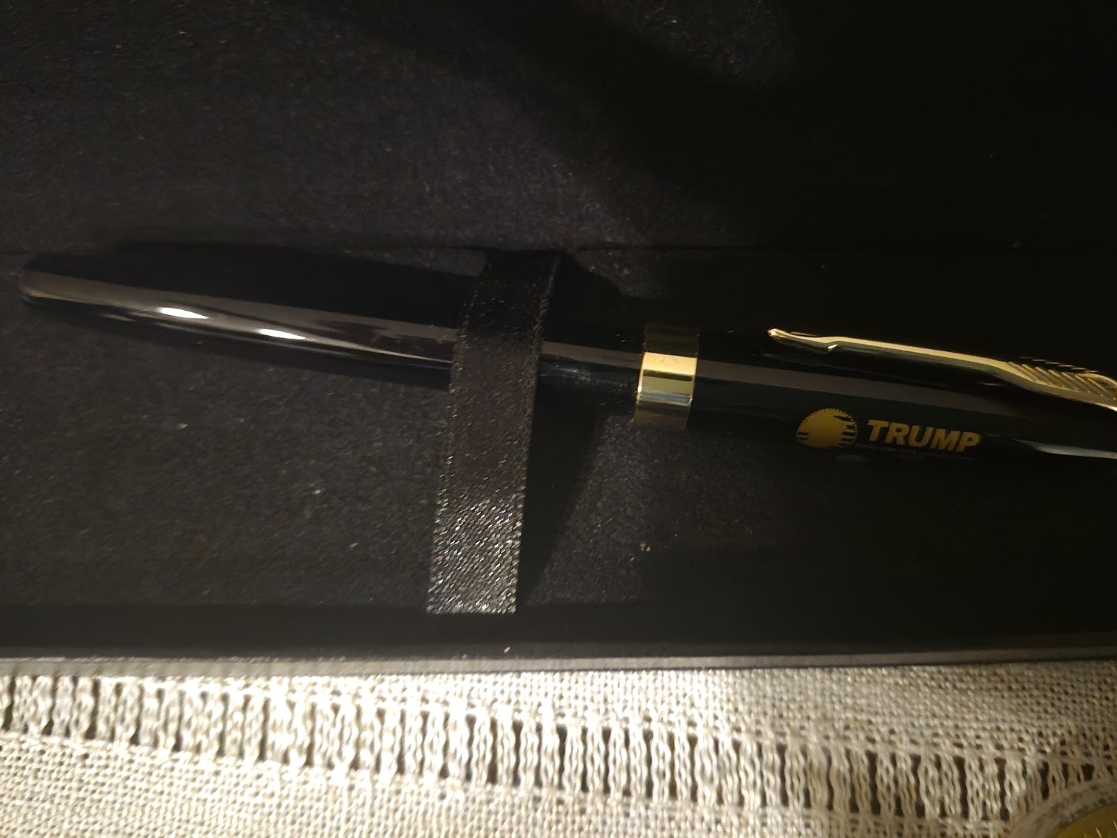 2 Trump 2024 Take America Back Hats w/ Zinc Alloy Coins & Pen, Memerobilia