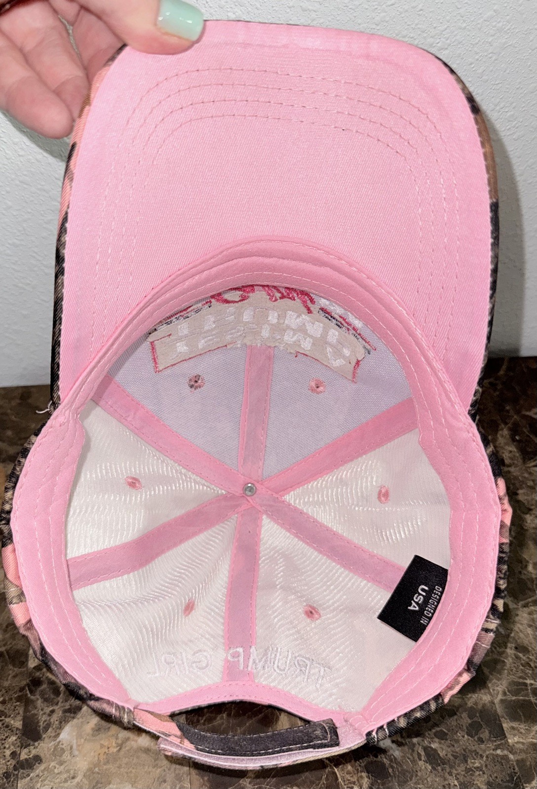 DONALD TRUMP 2024 Yes, I’m a Trump Girl Ladies Pink Camouflage Baseball Hat Cap