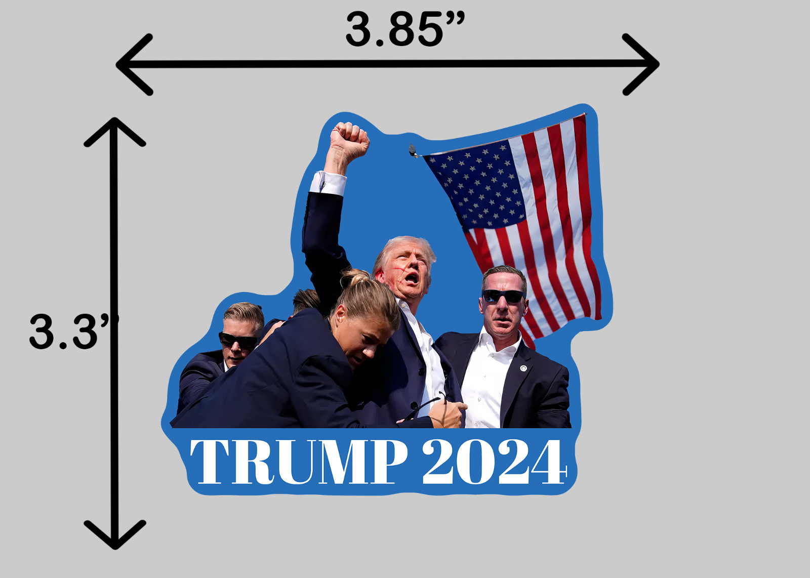 TRUMP 2024 7/13 Attempted Assassination Vinyl Sticker – THE ORIGINAL USA SELLER!