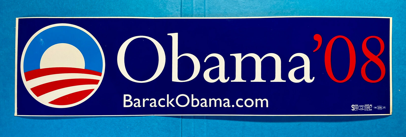 2008 Barack Obama Presidential Primary Campaign Bumper Sticker 11.5″ x 3″