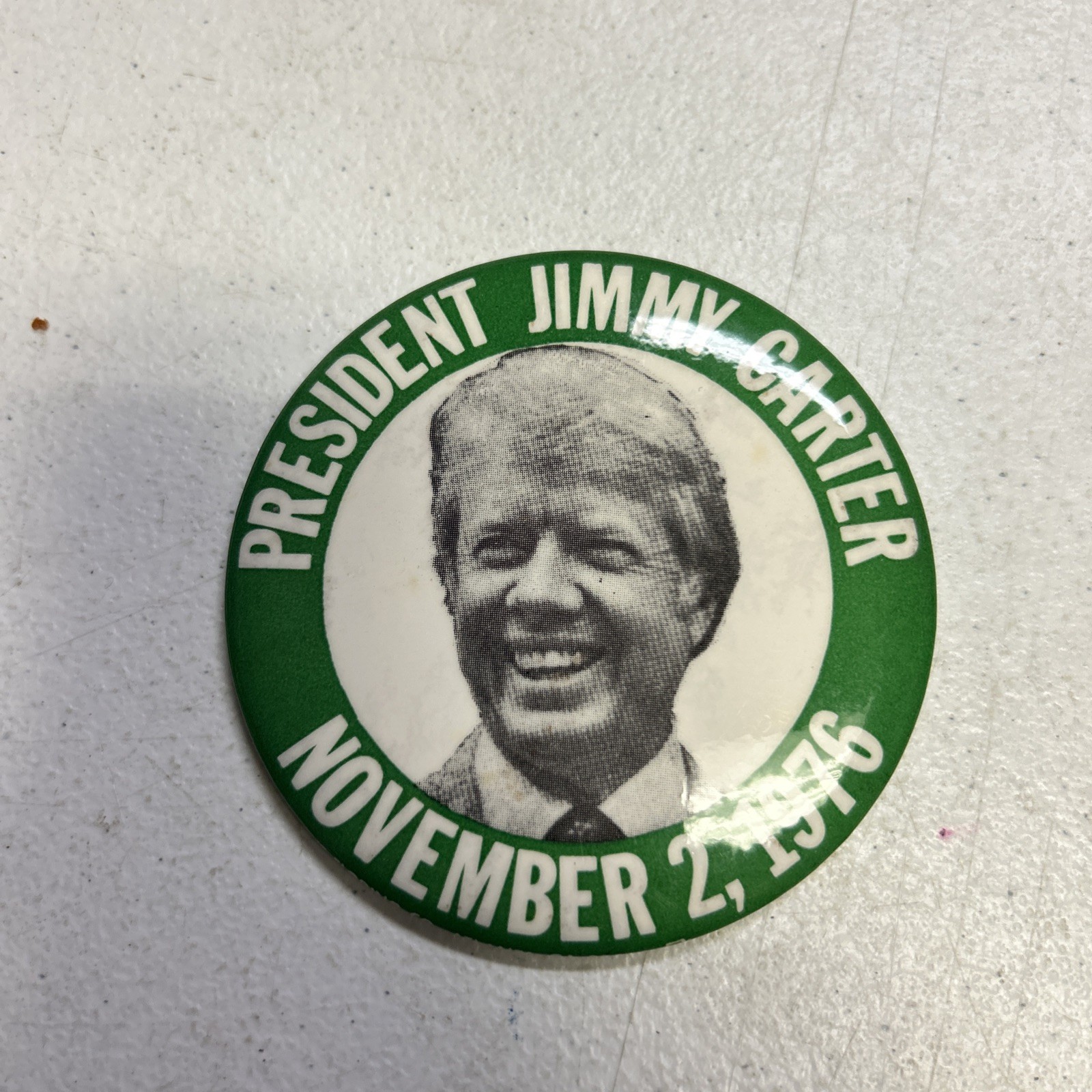 President Jimmy Carter November 2, 1976 pin button political