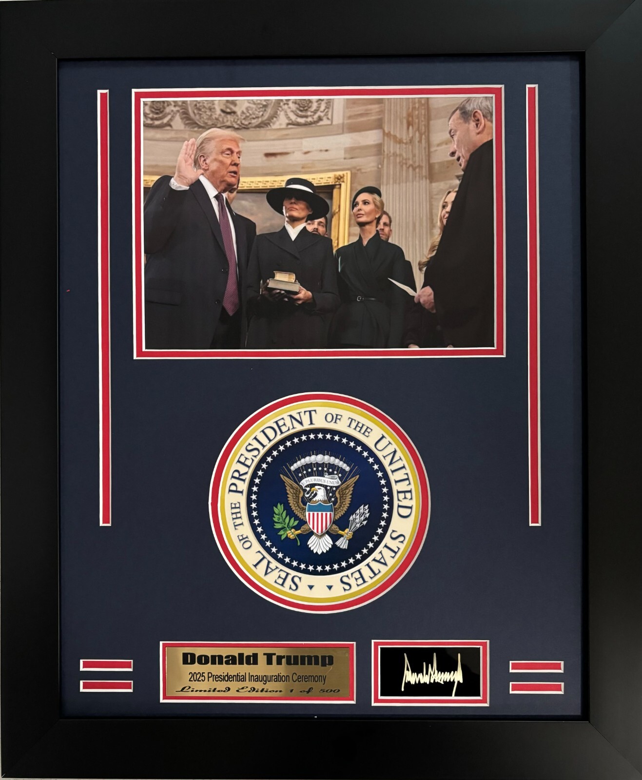 Donald J. Trump 2025 Presidential Inauguration Limited Edition Frame.