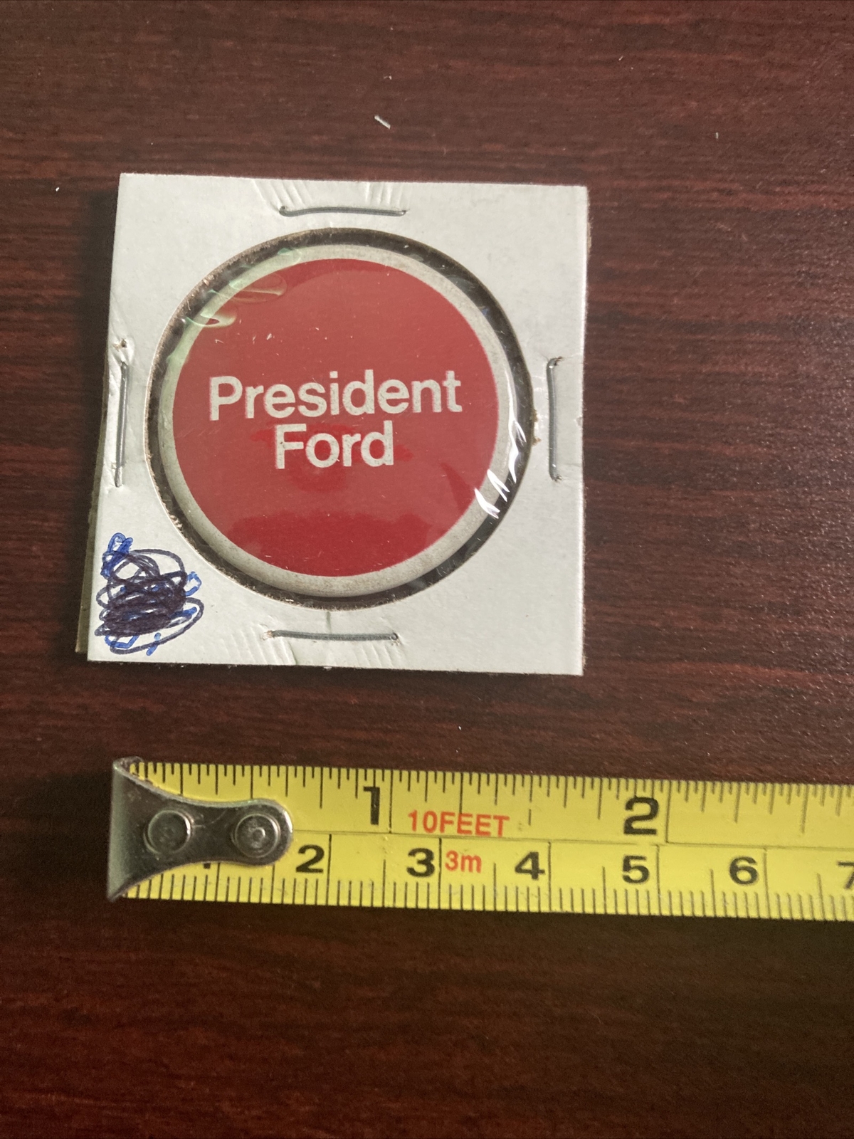 Gerald Ford “President Ford” 1976 Campaign 1.5″ Button/Pinback, red