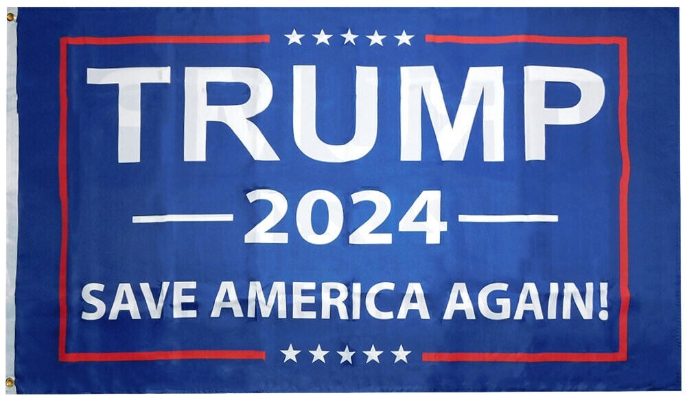 TRUMP 2024 SAVE AMERICA AGAIN 3′ X 5′ FLAG NEW RED WHITE & BLUE