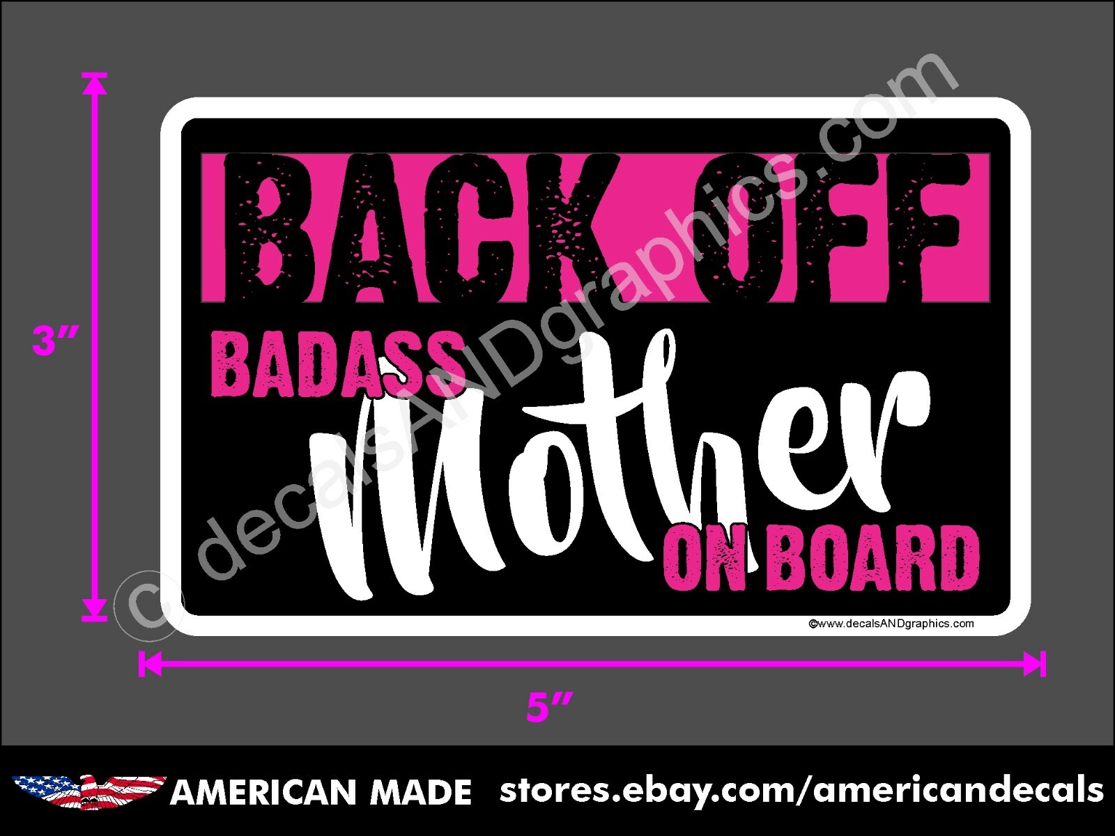 TRUMP 2020 2024 STICKER BADASS MOTHER ANTI DEMOCRAT MAGA DEPLORABLE DECAL