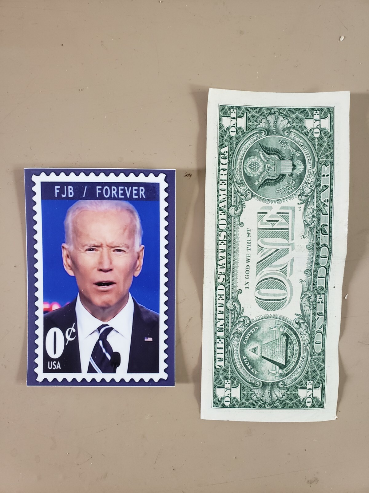 president Joe Biden Stamps ZERO CENTS car bumper Sticker FJB Lets Go Brandon