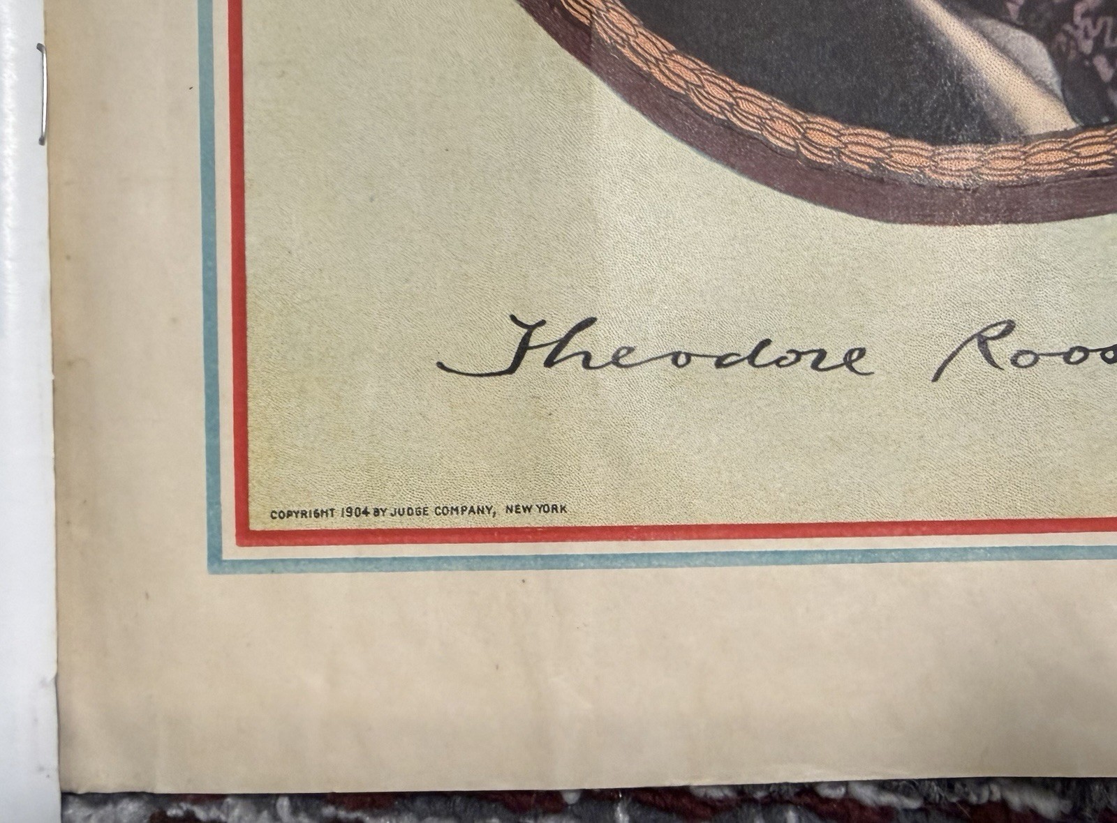 Rare 1904 Roosevelt Fairbanks Jugate Campaign Poster