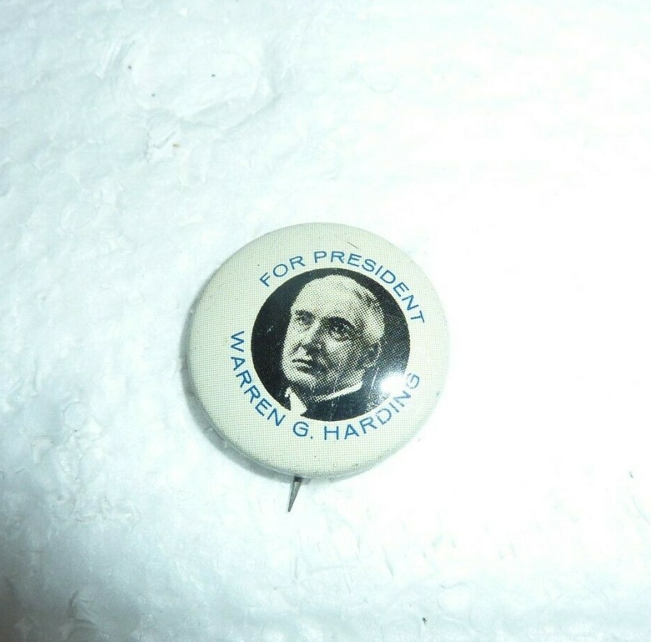 Vintage Warren Harding for President Reproduction Political Pin S-41
