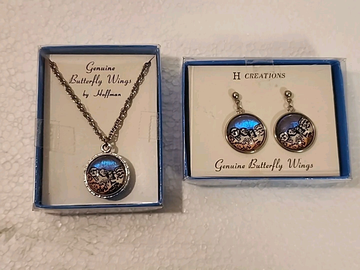 NIB Butterfly Wings Hoffman H Creations Unisphere Jewelry Set Mt Rushmore SD USA