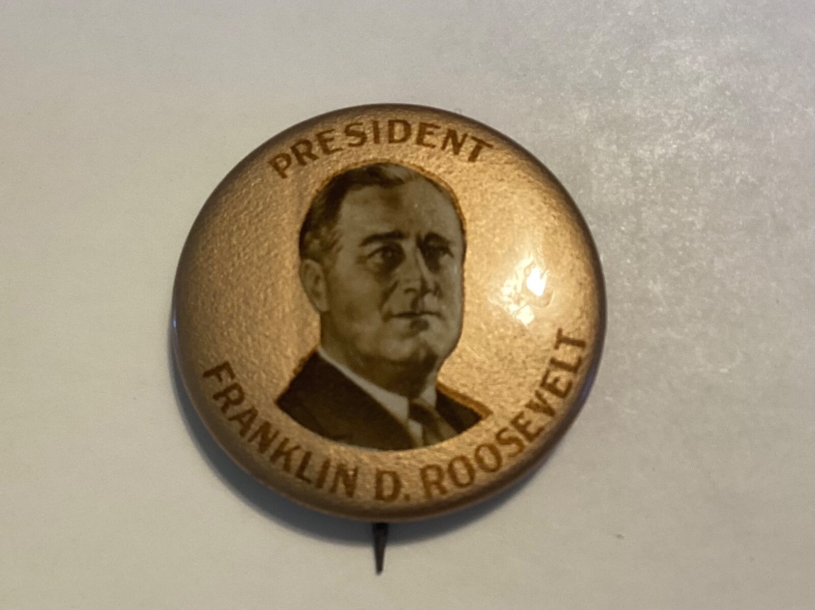 Franklin Roosevelt for President 1.25” political campaign button FDR-58