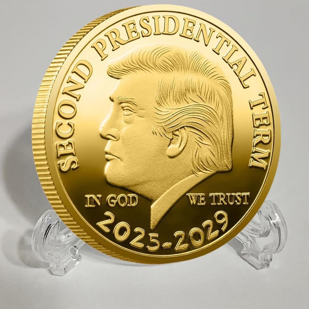 Donald Trump 47th President Coin Second Term 2025-2029 Collectible Gold