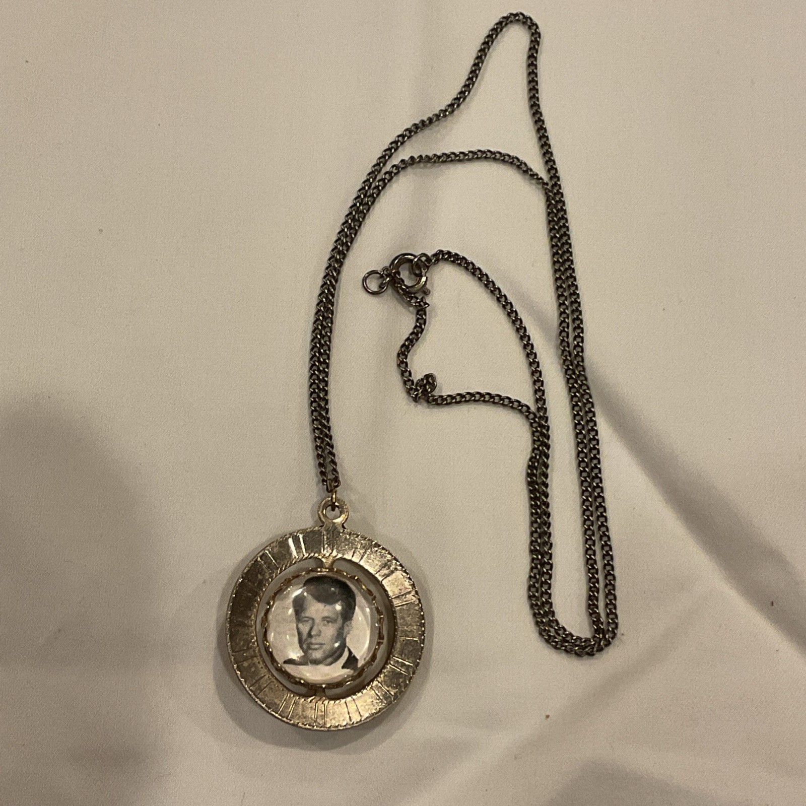 MLK/Martin Luther King Jr & RFK/Robert Kennedy Rotating Necklace FREE SHIPPING
