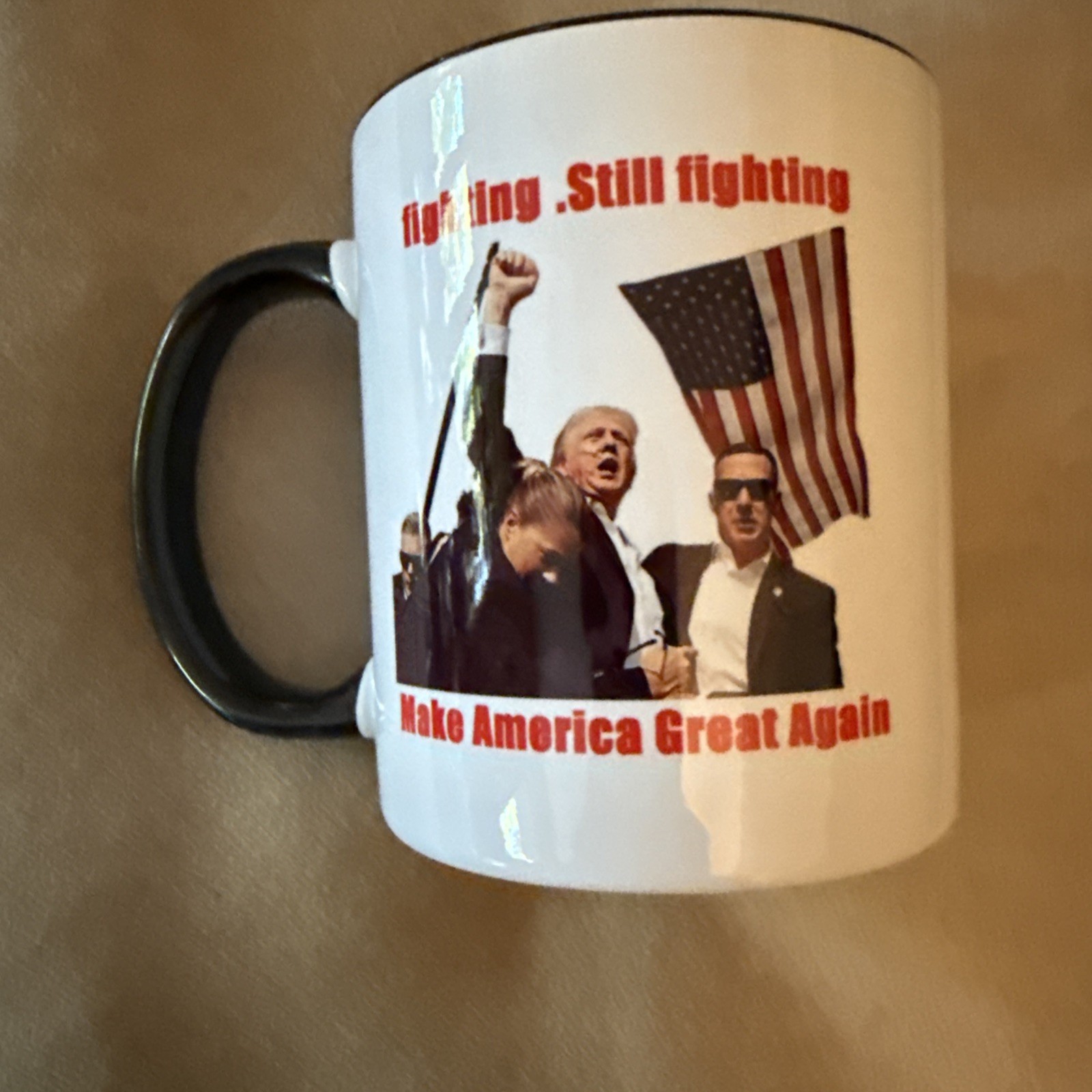 Trump “Fighting-Still Fighting”Make America Great Again White/Black Coffee Mug