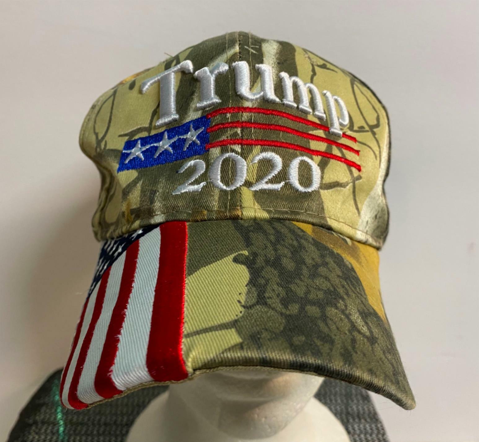 Donald Trump 2024 MAGA Hat Cap Camo USA 2020 Campaign Cap Pre-Owned