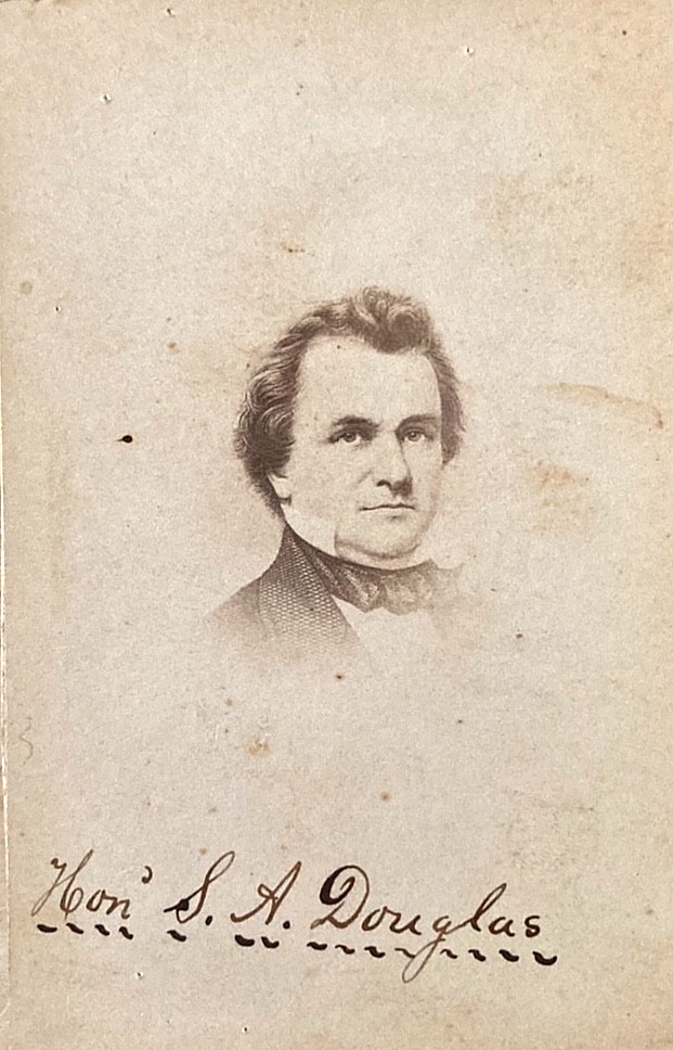 CIVIL WAR U.S. PRESIDENT LINCOLN’S RIVAL CANDIDATE STEPHEN A. DOUGLAS CDV PHOTO