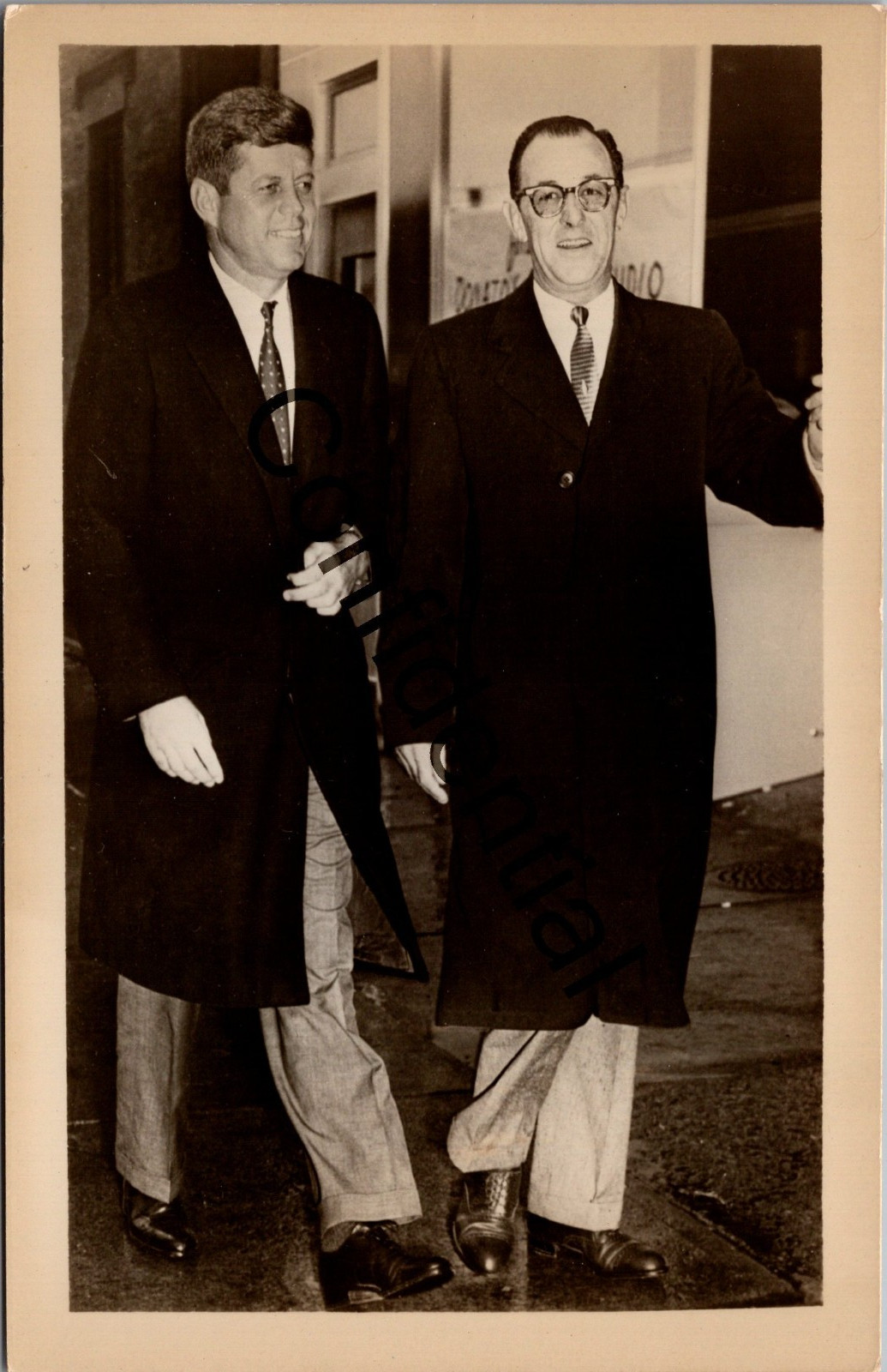 Real Photo President Kennedy w/ Mayor Ryan At Newburgh New York NY RP RPPC S188