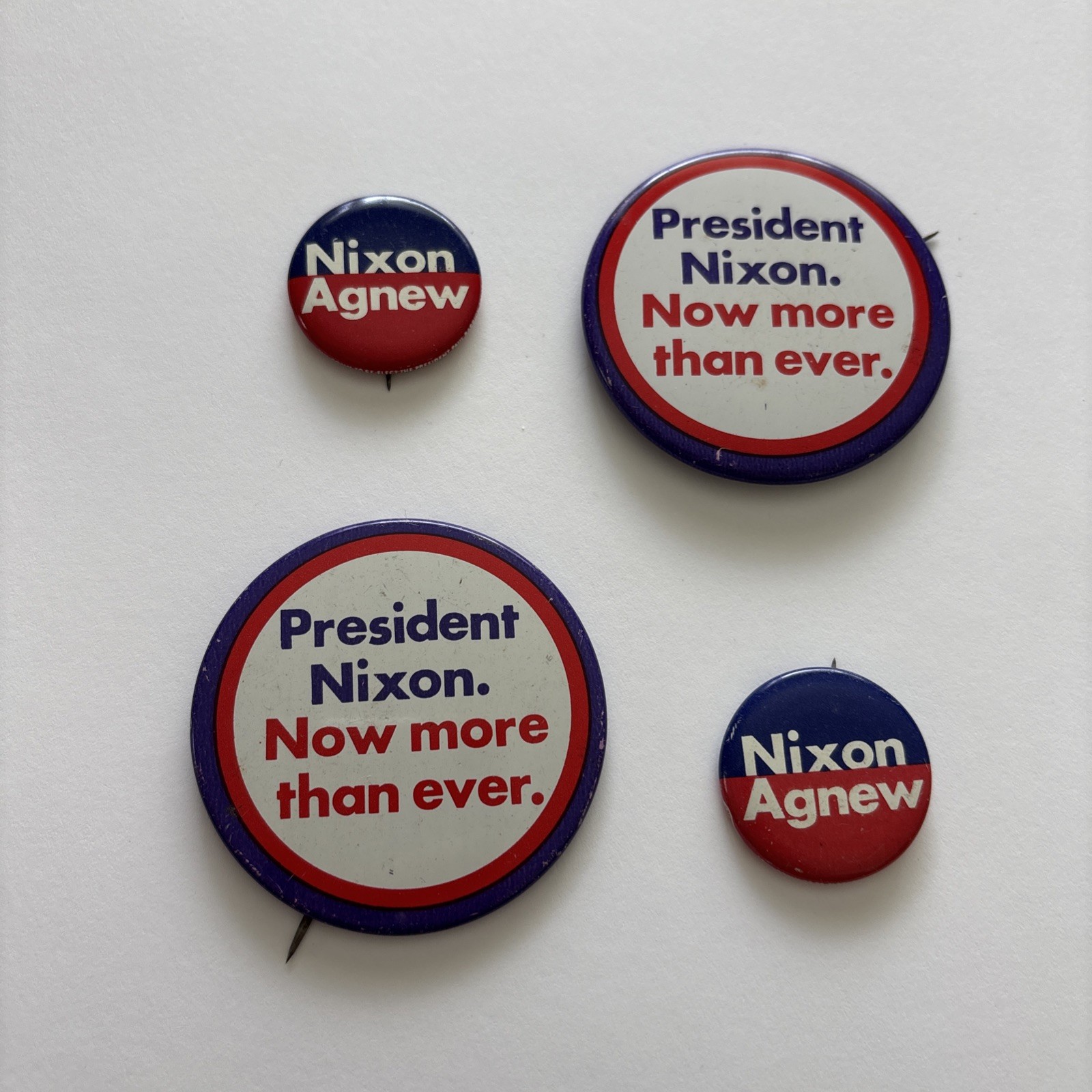 Nixon Agnew Presidential Political Campaign Buttons And President Nixon Now
