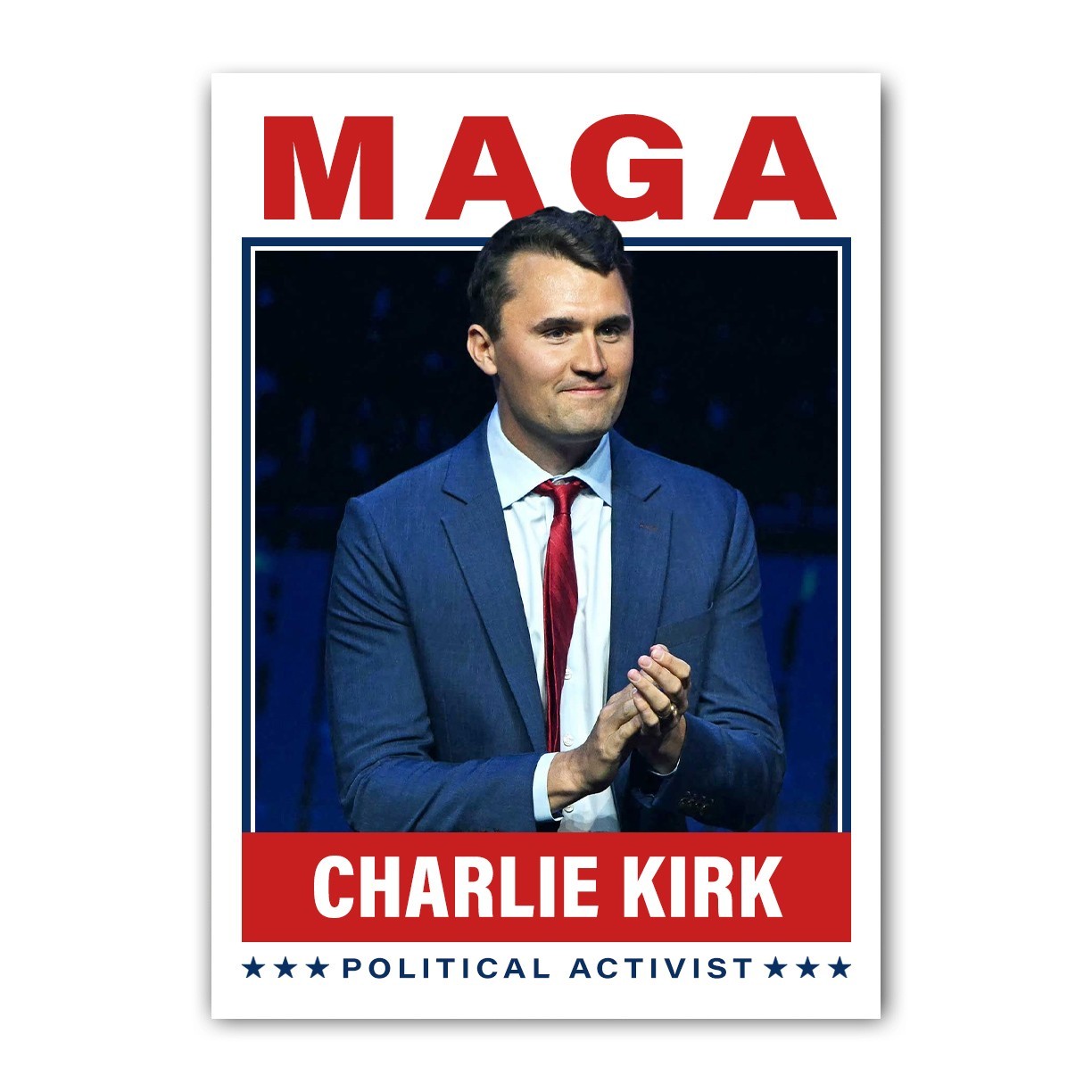 Charlie Kirk Republican Conservative MAGA Trump Custom Trading Card with Case