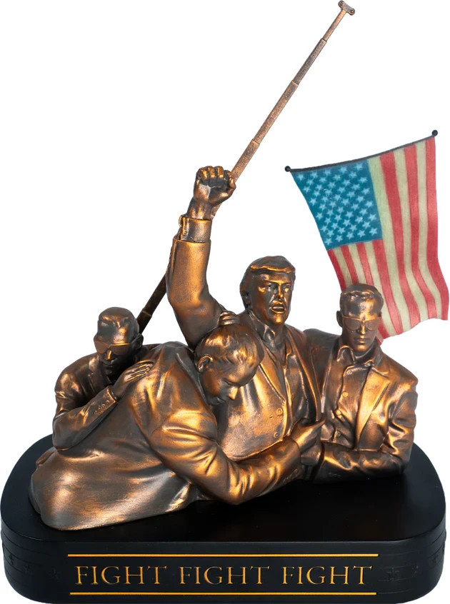 President Donald Trump FIGHT FIGHT FIGHT Sculpture, Historic Butler PA Shooting!