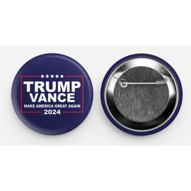Donald Trump JD Vance 2024 Navy Make America Great 2.25 President Button Pin