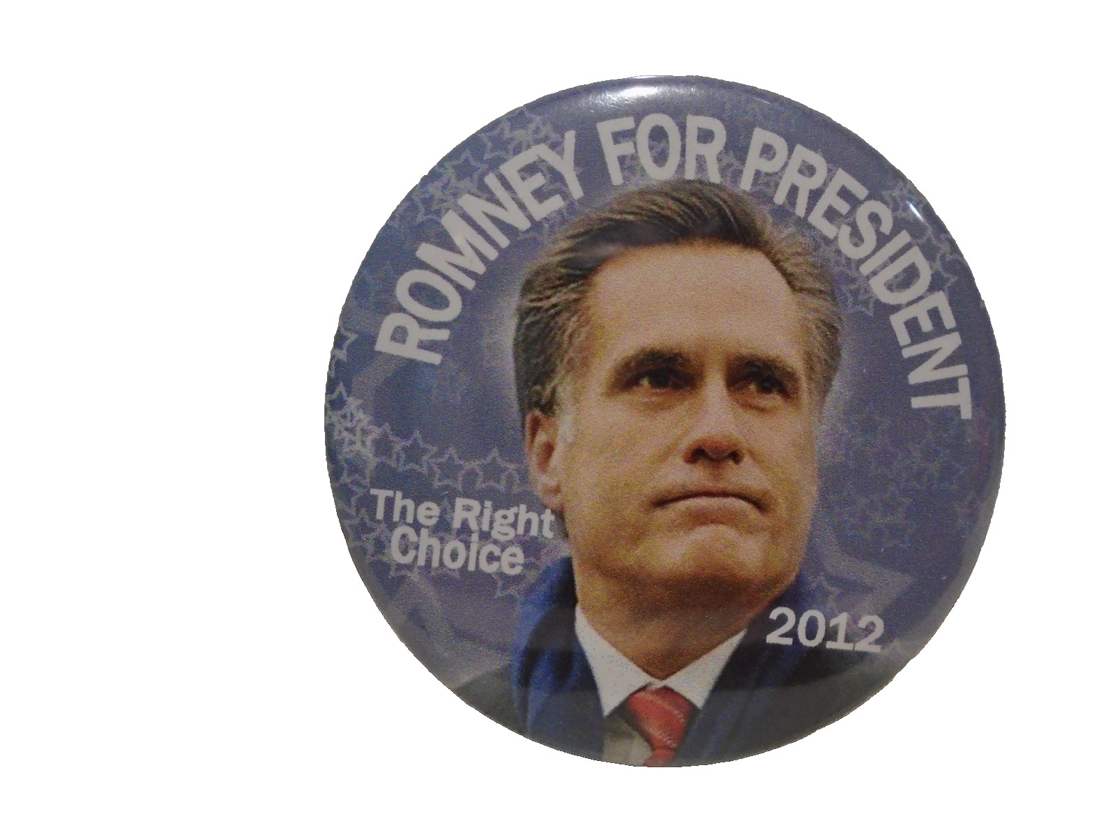 MITT ROMNEY President 2012 Pin the RIGHT CHOICE 3″ pinback