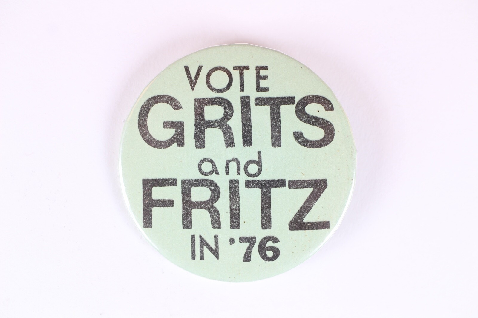 1976 Jimmy Carter Mondale Grits & Fritz Presidential Campaign Pinback Button