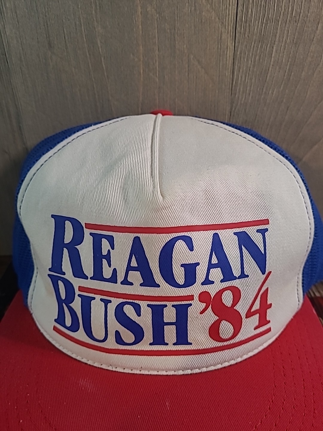 Reagan Bush 84 Meshback Adjustable Retro Hat (AMERICAN MADE) Not Vintage