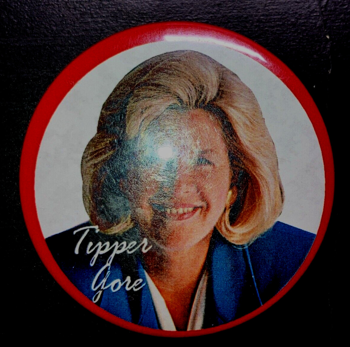 Tipper Gore Al Gore 2000 Presidential Election Campaign Button Pin