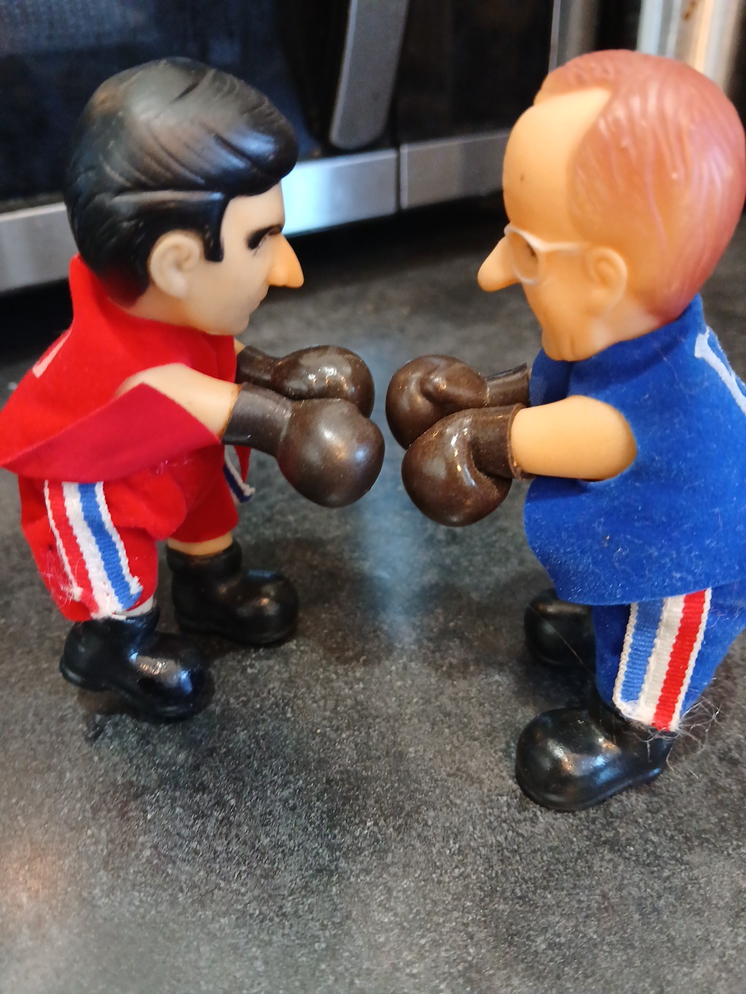 George Bush Vs Mike Dukakis Boxing Figurines