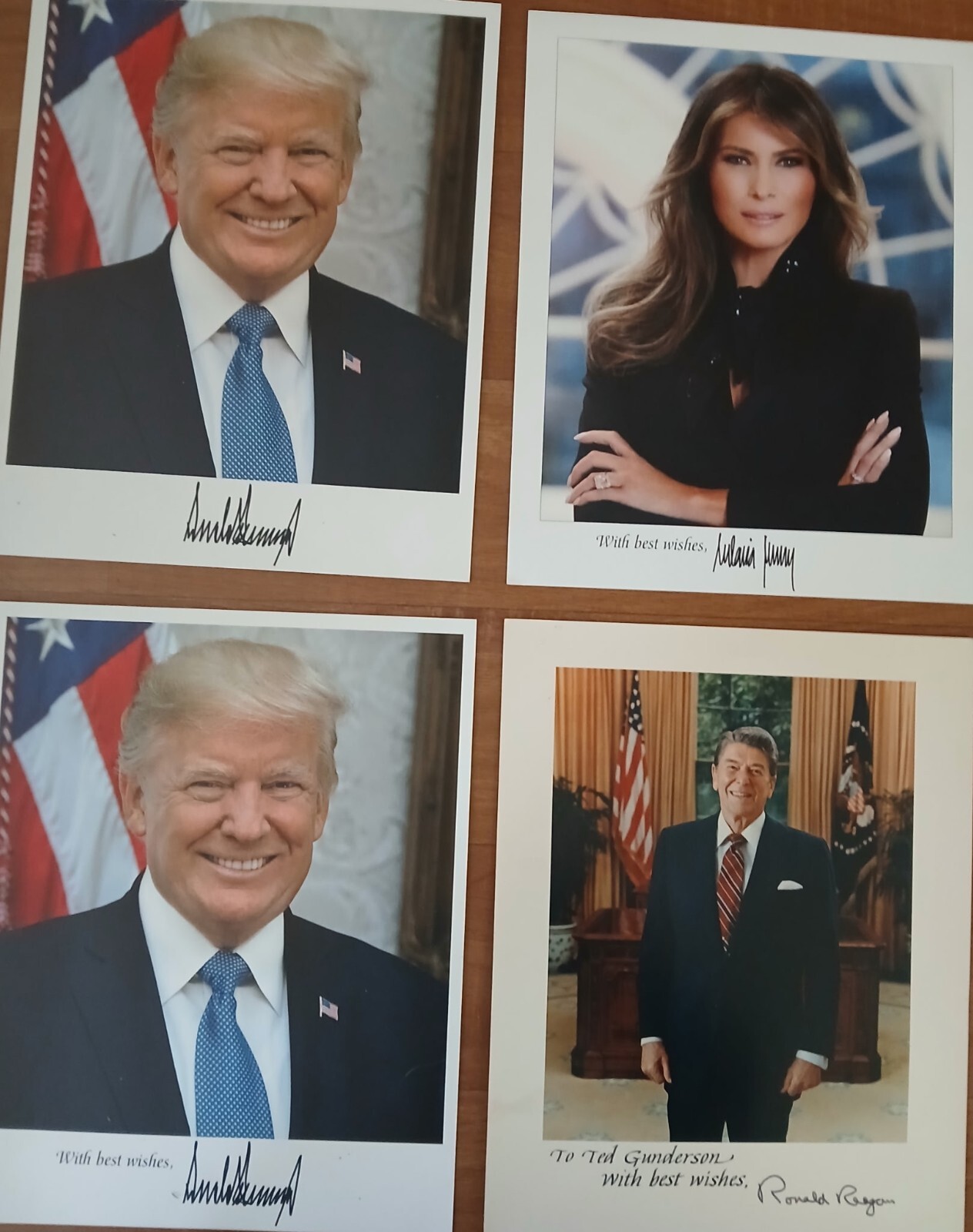 donald trump memorabilia Melania Trump photos, letters, envelope