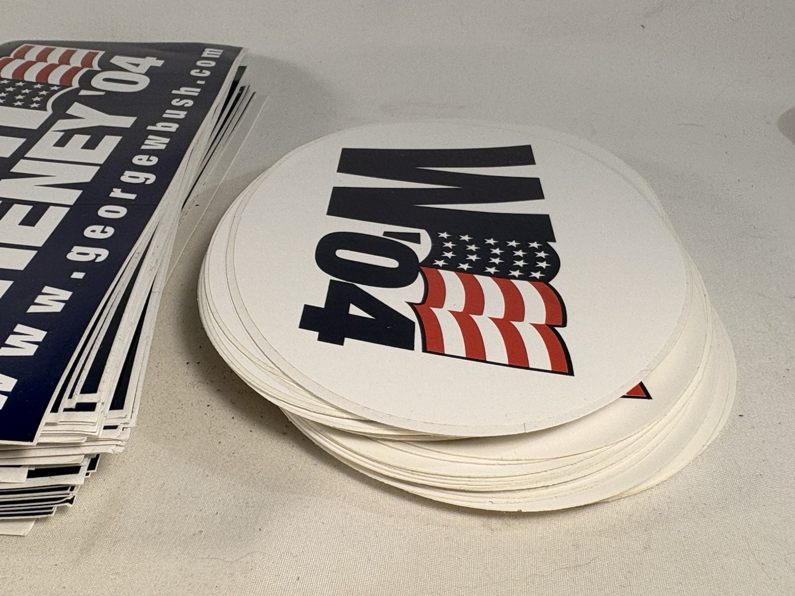 HUGE LOT 100+ Bush Cheney 04 Campaign Sticker Mixed Lot Bumper Window Peel Off