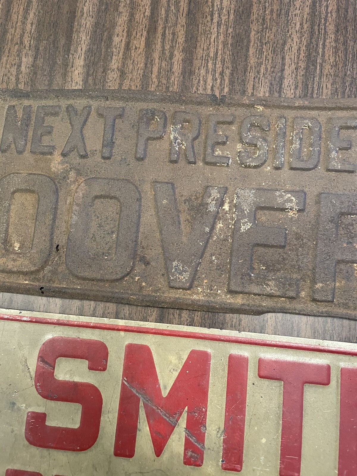 **Antique Al Smith VS Herbert Hoover For President 1928 Election -Tin Tackers **